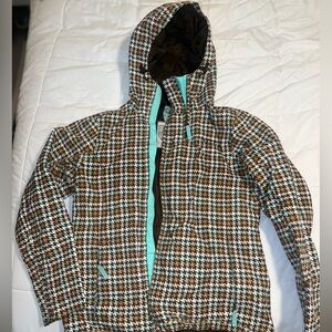 Burton Houndstooth Snowboarding Jacket Shell M